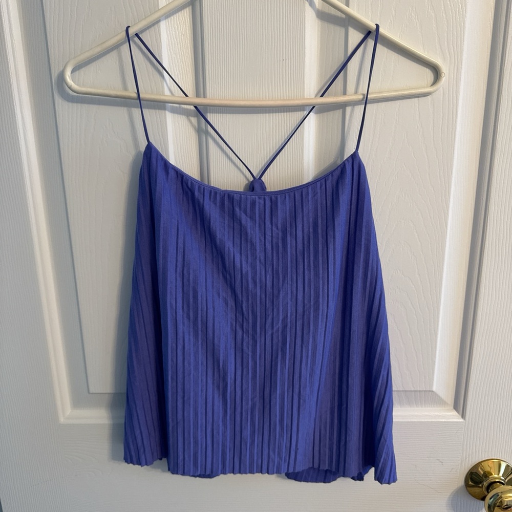 Elegant Purple Pleated Women's Top